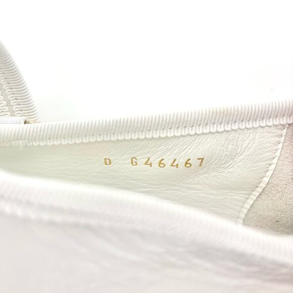 NEW Chanel 2024 Interlocking CC Logo White Leather Cap Toe Ballerina Flats 42 - Picture 8 of 10
